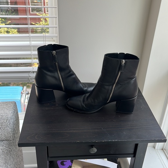 Eileen Fisher Black Ankle Boots - Picture 2 of 7